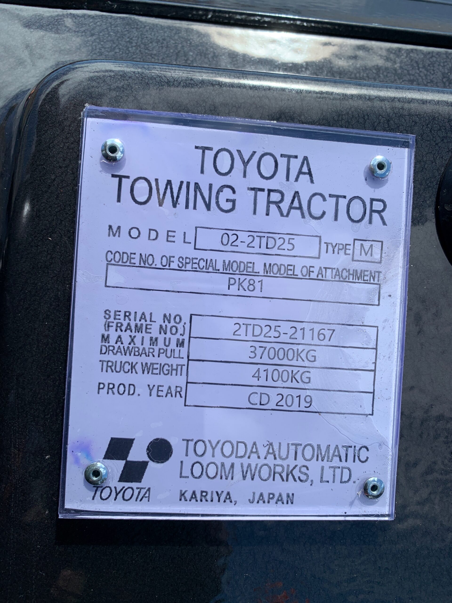 TOW TUG - TOYOTA 02-2TD25 DIESEL (S026) - Image 11
