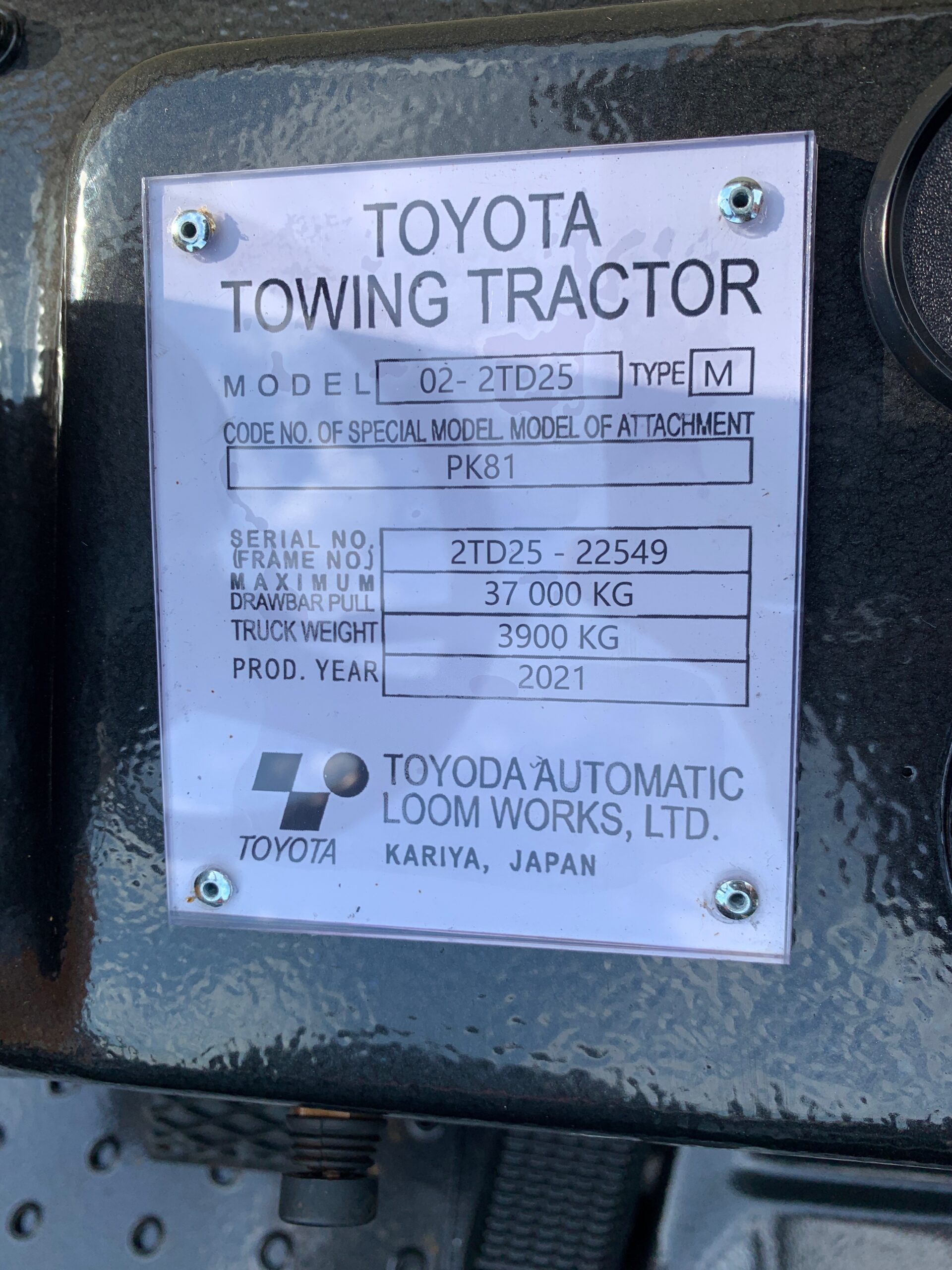 TOW TUG - TOYOTA 02-2TD25 DIESEL (S028) - Image 9